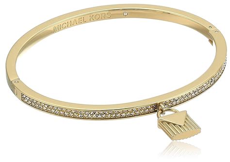 michael kors logo love hinge bracelet with pave and ridge lock 